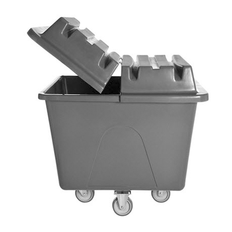 Carro Cuba Cinza 400 litros Com Tampa e Plataforma