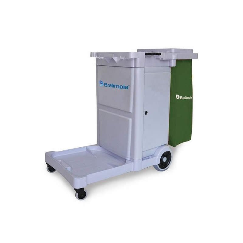 Carro Funcional Guard Com Bolsa Verde - Bralimpia