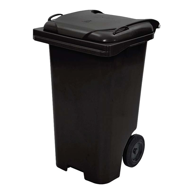 Carro Gari Contêiner Preto 240 Litros Com Rodas C240cp