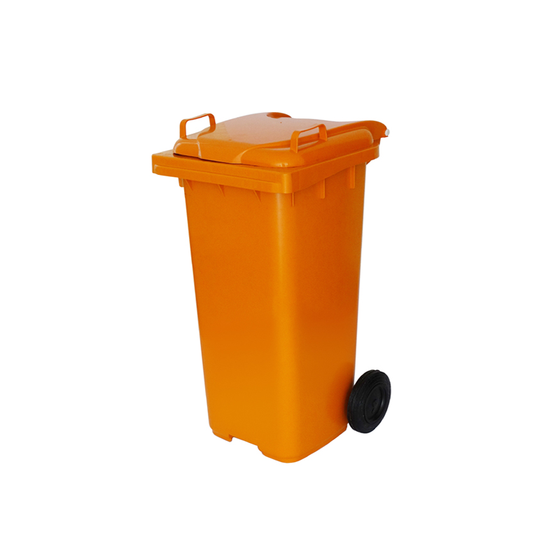 Carro Gari Contêiner Laranja 240 Litros Com Rodas C240cl