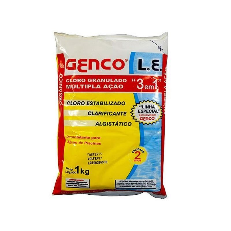Cloro Granulado 1kg Multiação 3em1 Genco