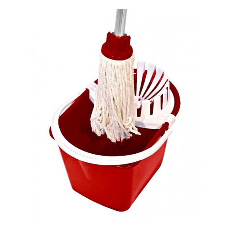 Conjunto Mopinho 12 Litros Bralimpia Vermelho