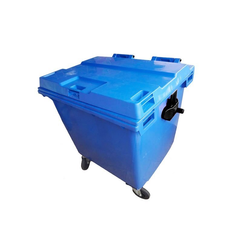 Contêiner 660 Litros Azul Com Rodas C660a