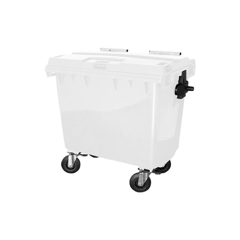 Contêiner 660 Litros Branco Com Rodas C660b