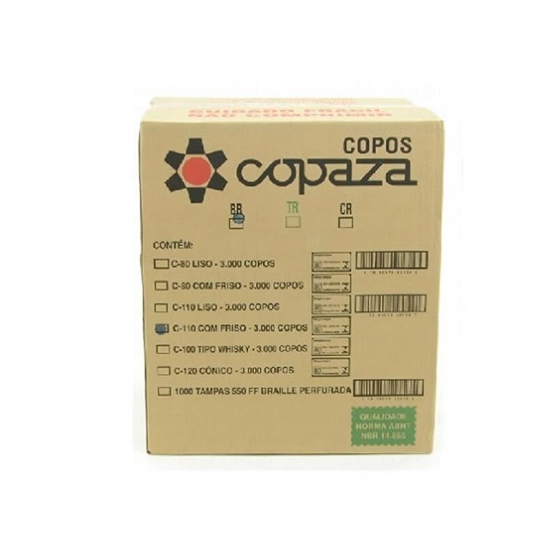 Copo 110ml Copaza Caixa com 3.000 Unidades