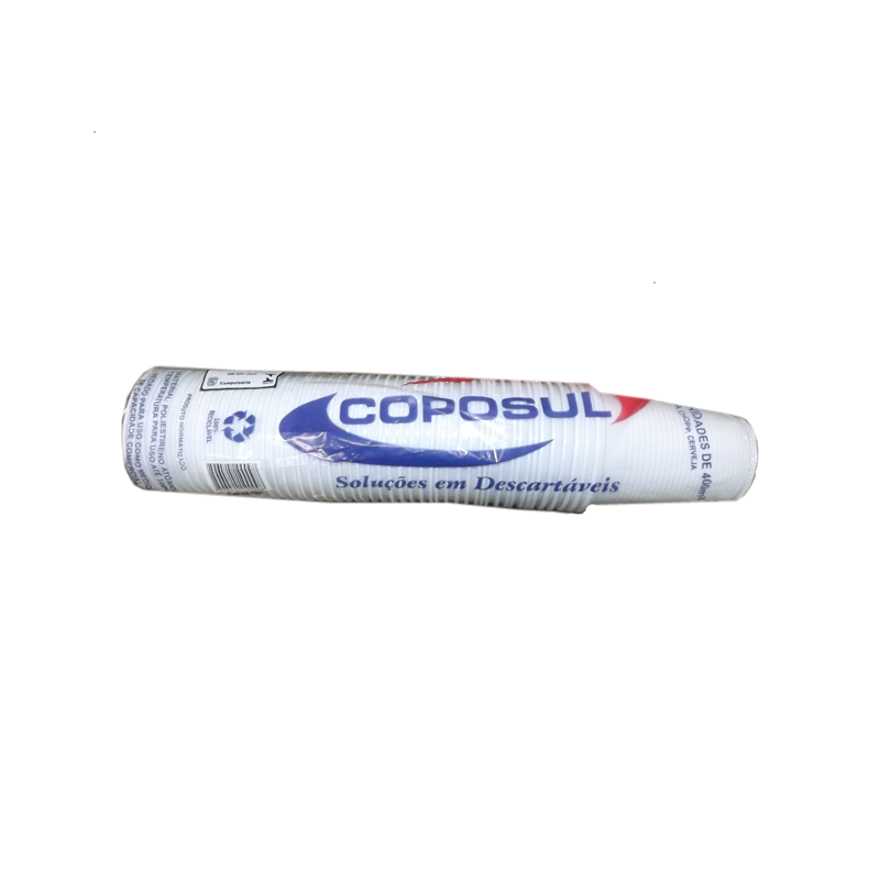 Copo Descartável Coposul 400ml Branco Com 50 Unidades