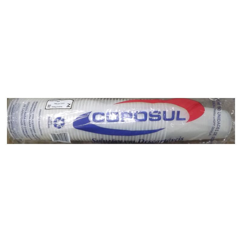 Copo Descartável Coposul 500ml Branco Com 50 Unidades