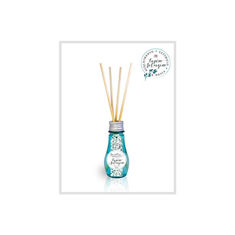 Difusor Com Varetas 100ml Capim Selvagem Jardim Secreto