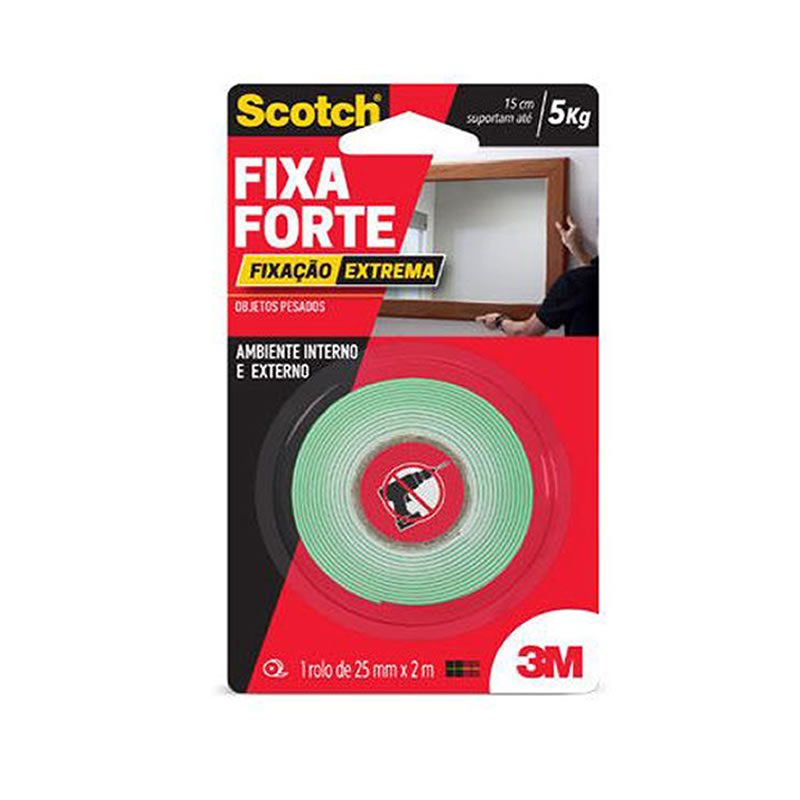 Fita Dupla Face Fixa Forte Extreme 24mm x 2m 3M