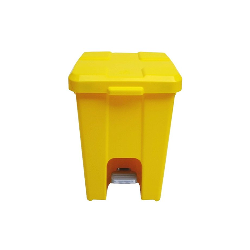 Lixeira Amarela 30 Litros Quadrada Com Pedal P30am