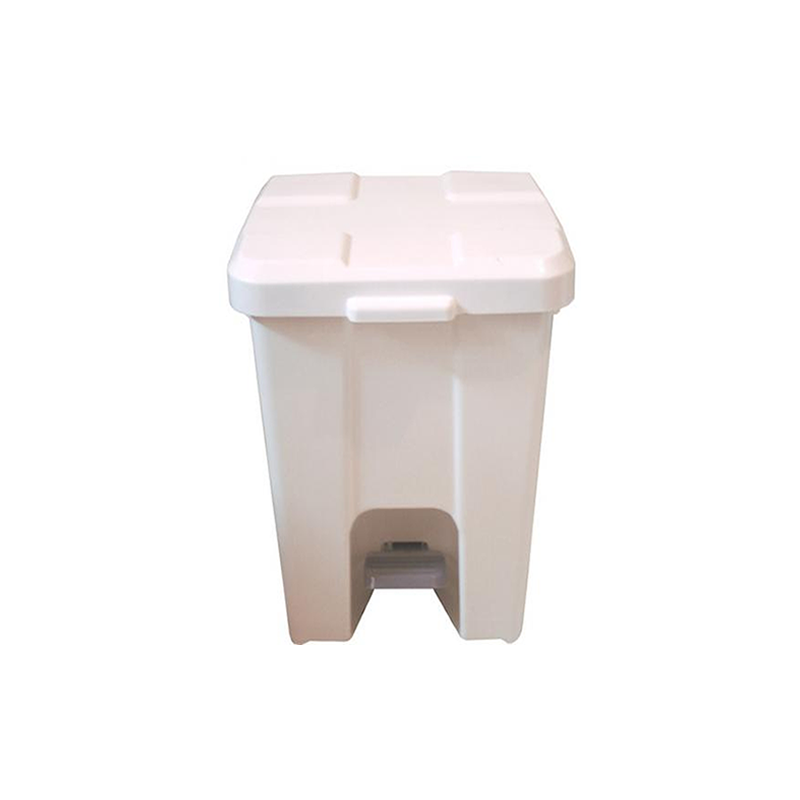 Lixeira Branca 30 Litros Quadrada Com Pedal P30b
