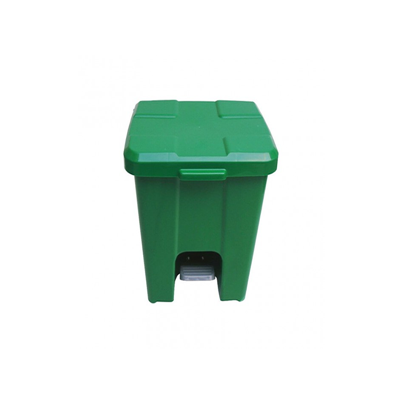 Lixeira Verde 30 Litros Quadrada Com Pedal P30vd