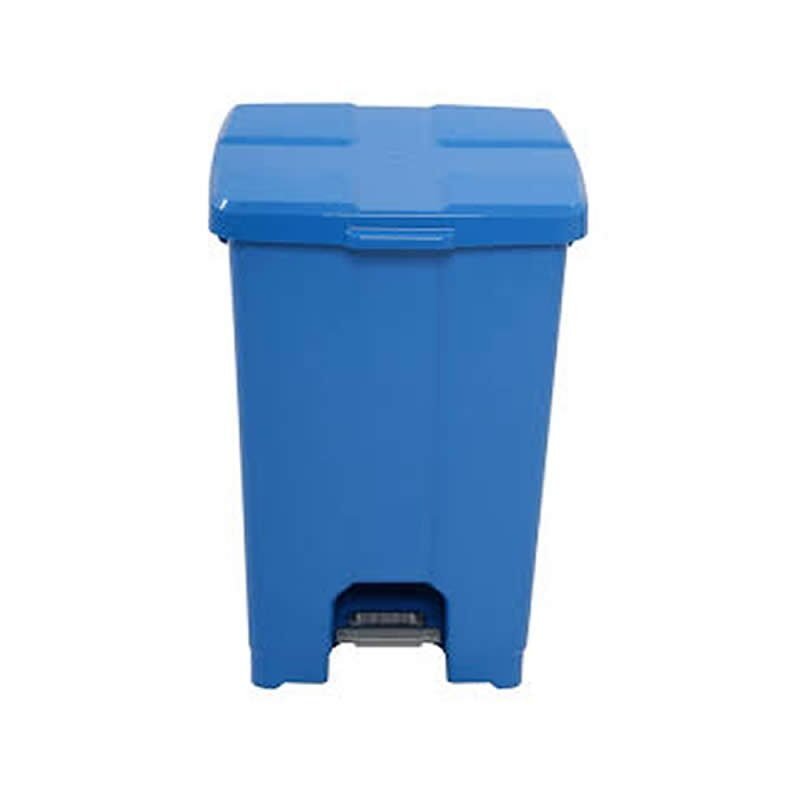 Lixeira Azul 60 Litros Quadrada Com Pedal P60a