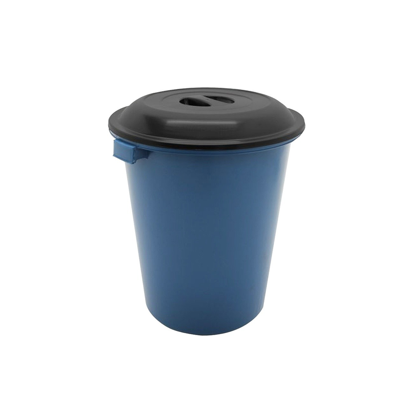 Cesto Plástico Tipo Balde Com Tampa 60 litros Plasnew