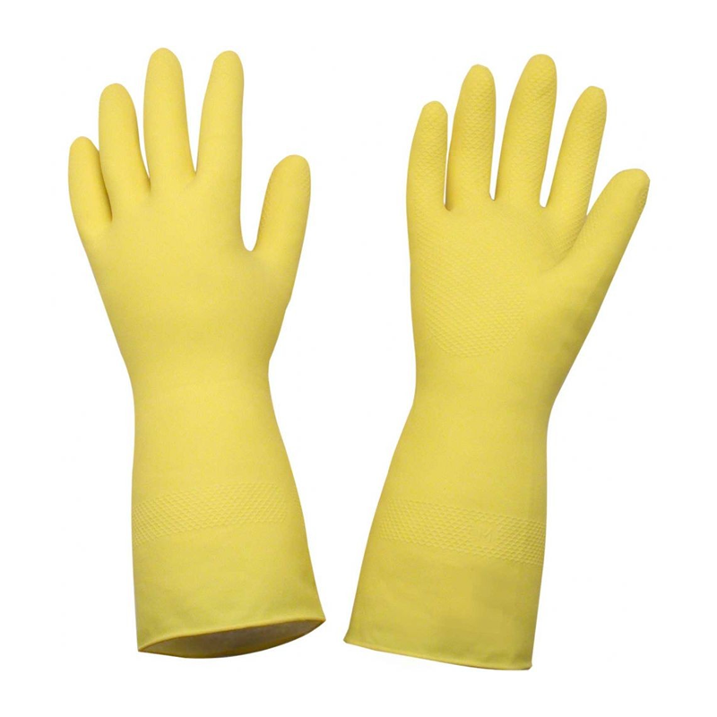Luva de Látex Multiuso Amarela G