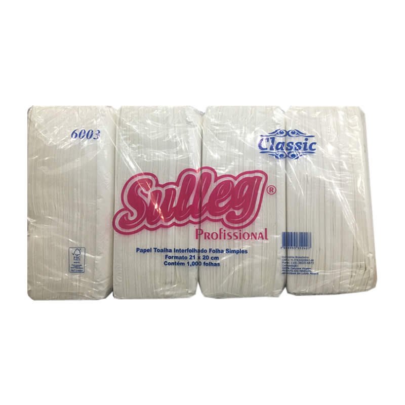 Papel Interfolha 100% Celulose com 1.000 Folhas Sulleg