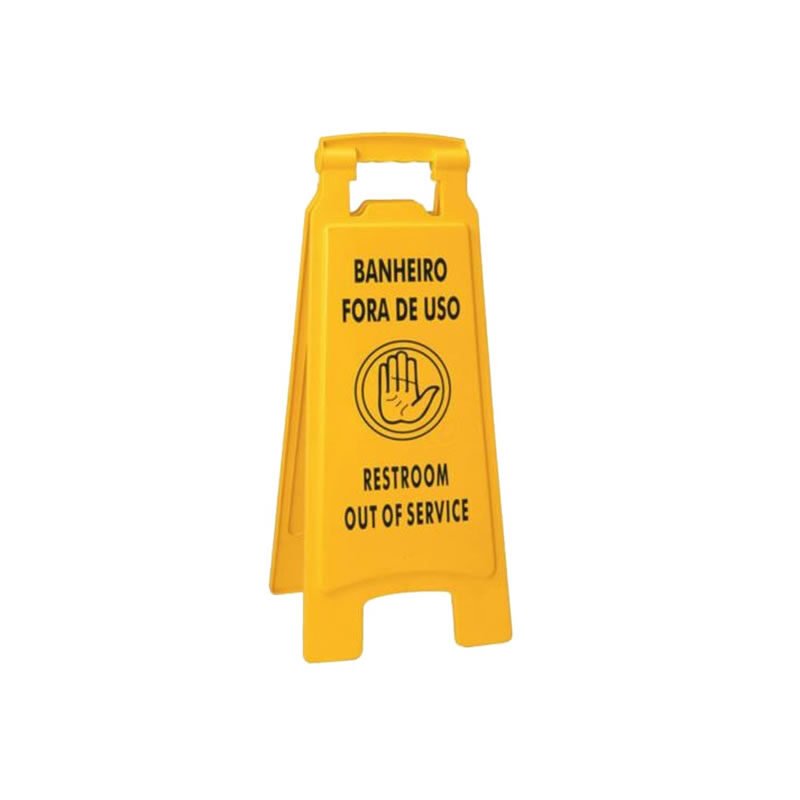 Placa Sinalizadora Banheiro Fora de Uso Bralimpia
