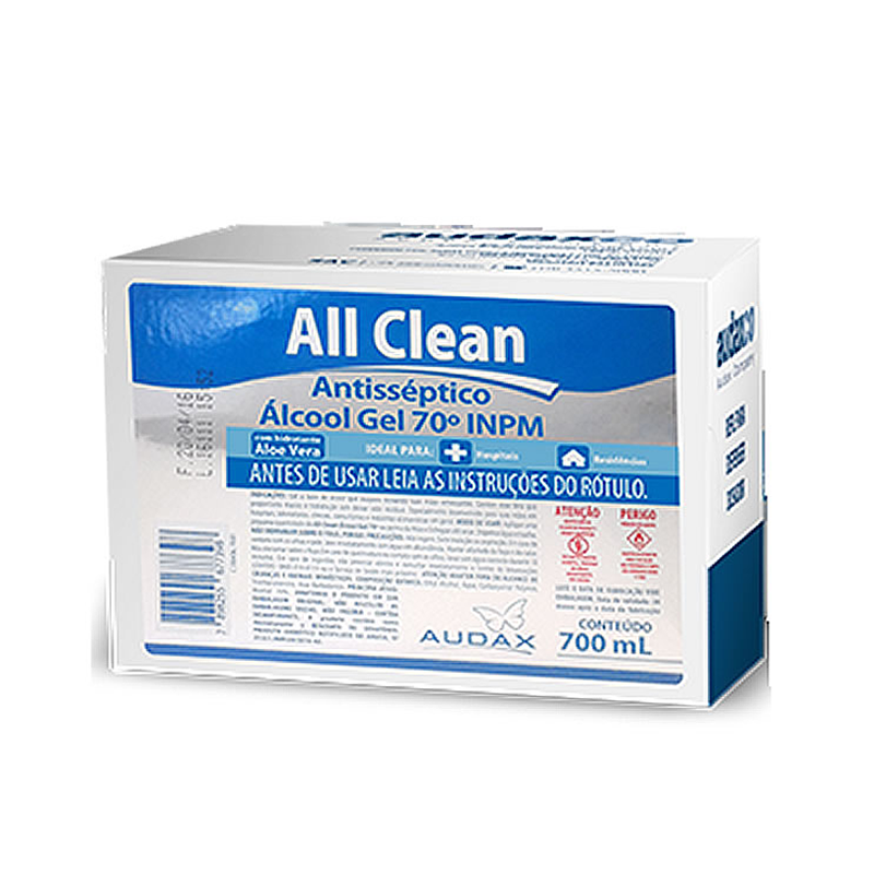 Refil Álcool Antisséptico em Gel 70° 700ml Audax