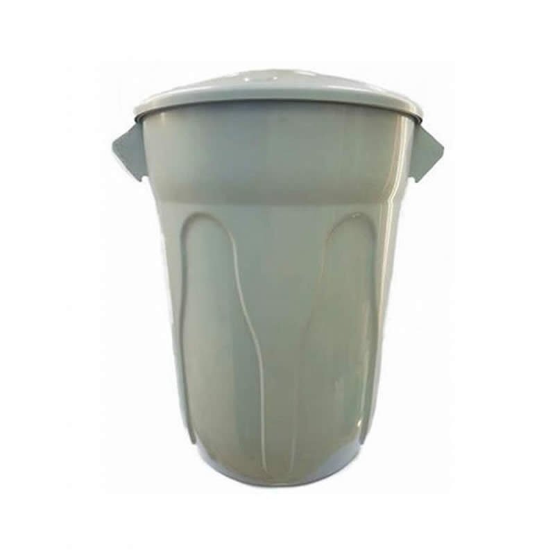 Cesto Plástico Tipo Balde Com Tampa 60 litros, Cinza CR60c