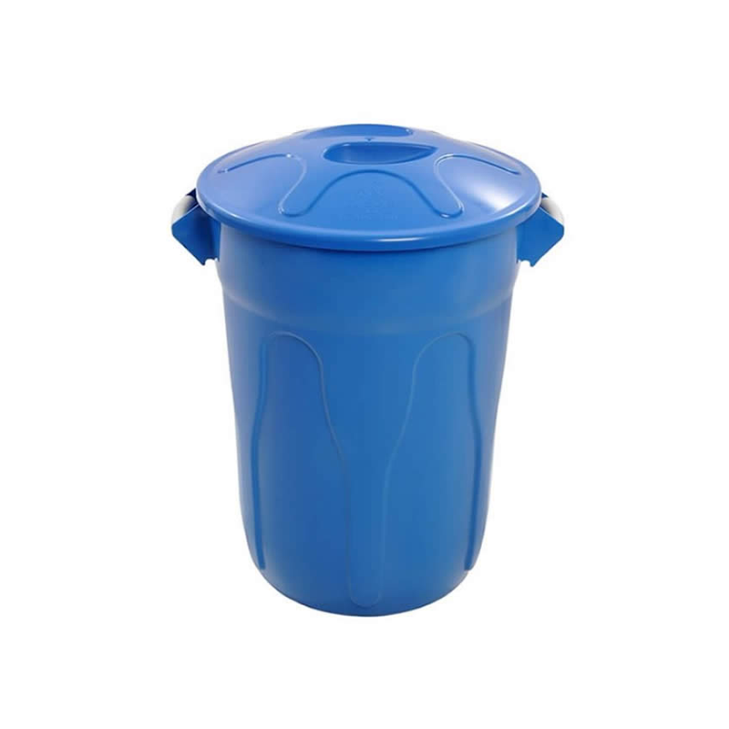 Cesto Plástico Tipo Balde Com Tampa 40 litros, Azul CR40a