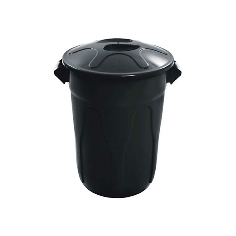 Cesto Plástico Tipo Balde Com Tampa 40 litros, Preto CR40p