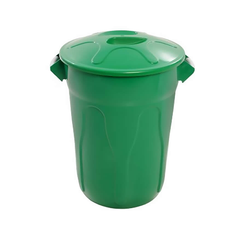 Cesto Plástico Tipo Balde Com Tampa 40 litros, Verde CR40vd