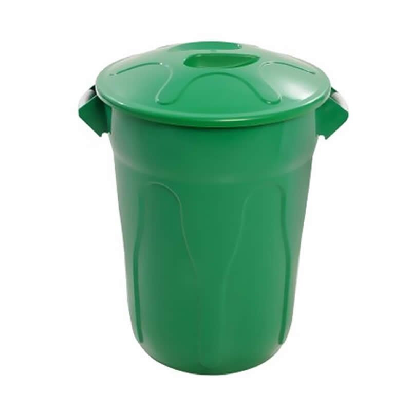 Cesto Plástico Tipo Balde Com Tampa 60 litros, Verde CR60vd