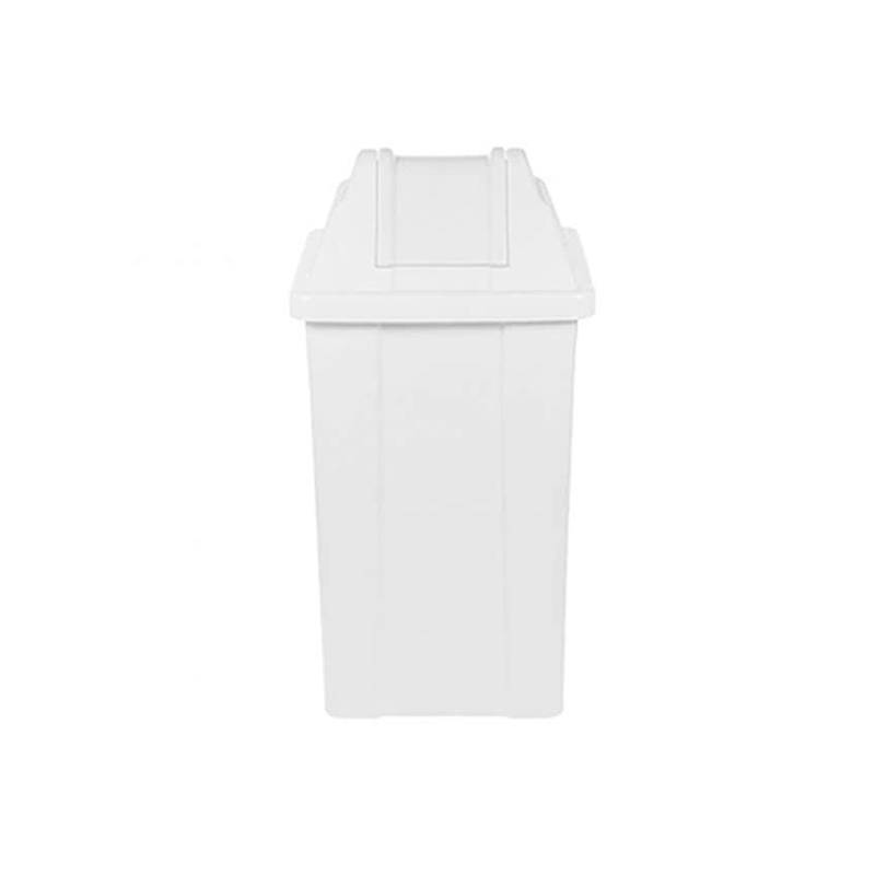 Cesto Branco Quadrado Com Tampa Vai-Vem 25 Litros Q25b